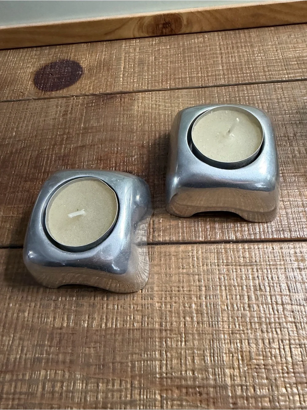 POTTERY BARN Metal tealight holders